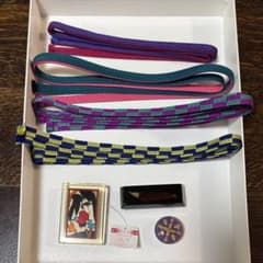 iroca 帯締め リバーシブル 三分紐4本と帯留め3個のサムネイル