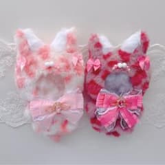 b.202 ぬい服 12cm ちびぐるみ 着ぐるみ おすわり ピンク系狼セット b.221 ぬい服 12cm ちびぐるみ 着ぐるみ ピンク系 狼 セット - メルカリ