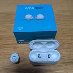左耳のみ　Echo Buds ホワイト 第二世代　ノイズキャンセリング　アレクサのサムネイル