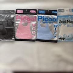 PITTA MASK グレー 3枚入 & Picool マスク 3色セットのサムネイル