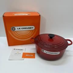 ◇LE CREUSET ココットロンド 両手鍋 22cm チェリーレッド501 - メルカリ