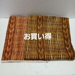 バスケット柄 プリント生地 ブラウン系のサムネイル