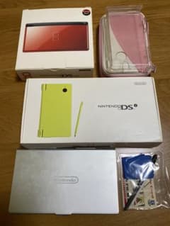 Nintendo DS レッドDSi ライムグリーン もっと脳 マリオおまけ付きのサムネイル