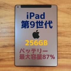 超美品・最大容量87%』iPad 第9世代 256GB『シムフリー』684 - メルカリ