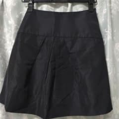 黒 リボン付き フレアミニスカートのサムネイル