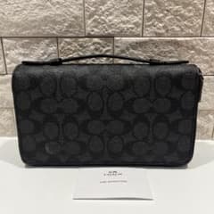 美品★COACH長財布 オーガナイザー Wジップ メンズ財布 F93504 美品☆COACH長財布 オーガナイザー Wジップ メンズ財布 F93504 - メルカリ