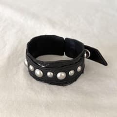 Studs Leather Bracelet / 00s y2k kmrii - メルカリ