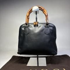 【極美品】GUCCIヴィンテージグッチバンブー　トートバッグハンドバッグミドル 極美品】GUCCIヴィンテージグッチバンブー トートバッグハンドバッグ