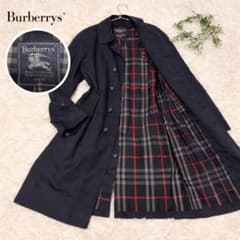 人気✨定番】Burberry ステンカラーコート 比翼 裏地赤チェック ロング