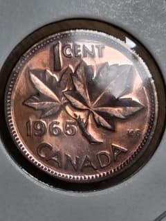 プルーフライク)カナダ連邦 エリザベス2世 1セント青銅貨 1965 - メルカリ
