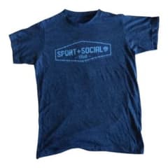 希少 アメリカ 輸入 古着 Tシャツ ダークブルー身幅43着丈64のサムネイル