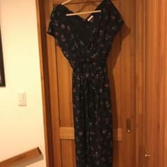 花柄 ロングサロペットのサムネイル