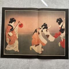 北野恒富　阿波踊　舞子　肉筆水彩　紙本著色　浮世絵　大型額装　日本画　kt46c 北野恒富 阿波踊 日本画 美人画 アンティーク 古美術 - メルカリ