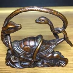 銅器 四神獣玄武 茶道茶寵 四方聖獣亀蛇 玄関 風水 置物 工芸品 - メルカリ