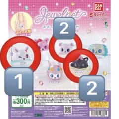 ジュエルペット　リング　ルビー　ラブラ　ダイアナ　3種５個セットのサムネイル