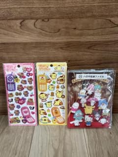 サンリオ 平成はっぴーフォン シール 2種セット&ハガキ収納ファイル付きのサムネイル