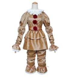 金色ピエロ 道化師 ペニーワイズ コスプレ 仮装 イベント ハロウィンMのサムネイル