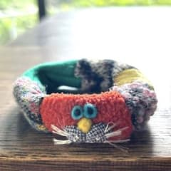 ★猫モチーフ★パッチワーク風 ブレスレットのサムネイル