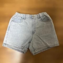 新品 UNIQLO KIDS デニムショートパンツ 150 ライトブルーのサムネイル