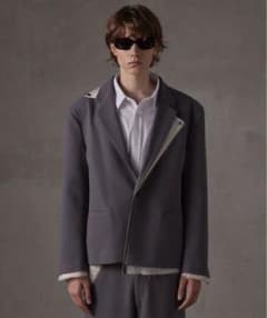 GRANCY リバース レイヤードデザイン テーラードジャケット Mサイズ GRANCY】リバース レイヤードデザイン テーラードジャケット - メルカリ