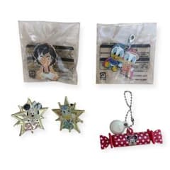 ディズニー ピンバッジ チャーム&ミニー キャンディ型キーホルダー 5点セット