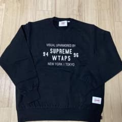 SUPREME WTAPS スウェット 黒 Lサイズ - メルカリ