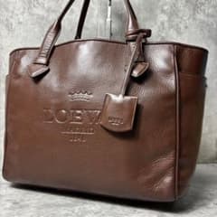 極美品✨ LOEWE ヘリテージ トートバッグ レザーブラウン - メルカリ