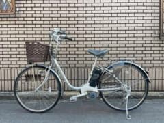 電動アシスト自転車 シルバー ブラウンバスケット - メルカリ