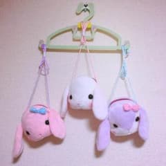 【新品未使用】ぽてうさろっぴー＊フェイスポシェット＊3つセットのサムネイル