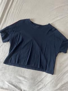 Abercrombie&Fich アバクロ　ネイビー クロップドTシャツ Sのサムネイル