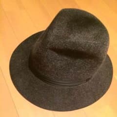 つば広 ハット black ウール 広ツバのサムネイル