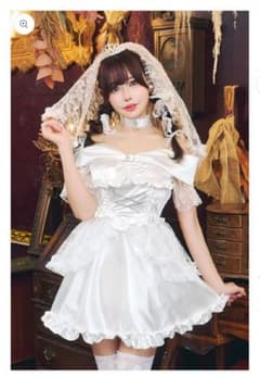クリアストーン ジューンブライド 花嫁 ウェディング コスプレ ハロウィンのサムネイル