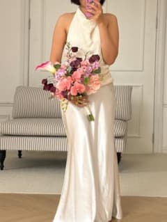 洗練カラー ピンク胡蝶蘭とカラーのブーケ 結婚式 前撮り HC18のサムネイル