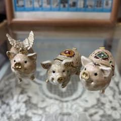 豚の置物 ジュエリーボックス 3点セットのサムネイル