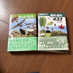 ポケット図鑑 田んぼの生き物400・都市の樹木433 2冊セット - メルカリ