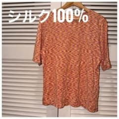 【送料無料】絹 シルク 100 Tシャツ Fshuying 美品のサムネイル