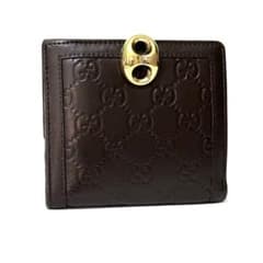 GUCCI グッチ 折り財布 メタルロゴ ブラウン グッチシマ GG - メルカリ