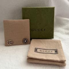 GUCCI ダブルG フラワー ピンク ピアス シルバー - メルカリ