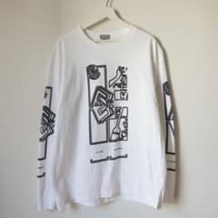 希少】C.E Cav Empt グラフィック ロンT ホワイト マルチプリント