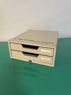 昭和レトロ UCHIDA レターケース 2段 スチール製 書類整理のサムネイル