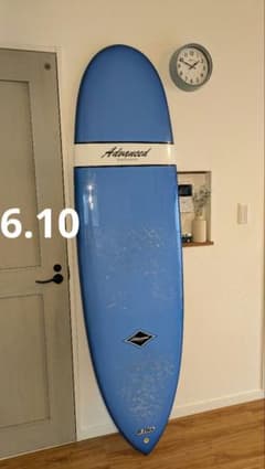 湘南エリア　Advanced Surfboards 青いロングボード 湘南エリア Advanced Surfboards 青いロングボード - メルカリ