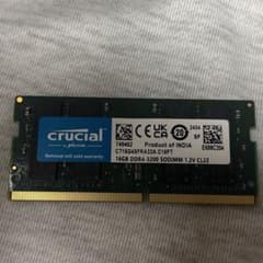 Crucial 16GB×1枚 DDR4 3200 ノートパソコン用 - メルカリ