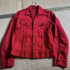 LEE Mサイズ 赤いデニムジャケット メンズ Gジャン - メルカリ
