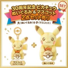新品セット ポケモン 30周年記念 ピカピカ！ピカチュウ ぬいぐるみ