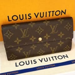 美品】ルイヴィトン ポルトモネ クレディ モノグラム 長財布 カード