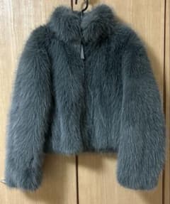 MOUSSY F/FUR STAND COLLAR JACKET グレー - メルカリ