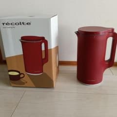 レコルトクッキングポット、レシピ3冊付、1回使用、レッド