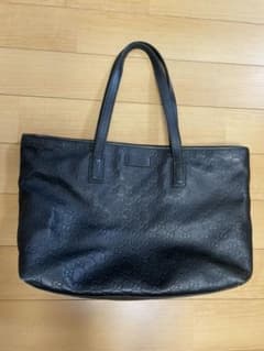 グッチ　バッグ　GUCCI  gucci GGシマ　シマレザー　ブラック　美品のサムネイル