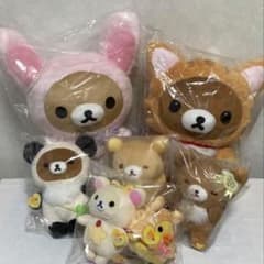 봉제인형 7개 세트 리락쿠마 키이로이트리 네오 리락쿠지 이치반쿠지