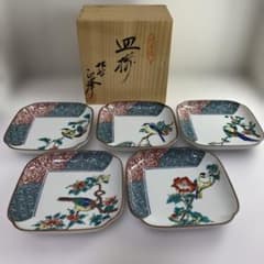 九谷焼 正峰窯 花鳥図 角皿 絵変わり5枚揃 未使用 - メルカリ